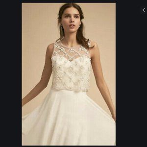 BHLDN Moyna Couture Overlay Bridal Top NWT